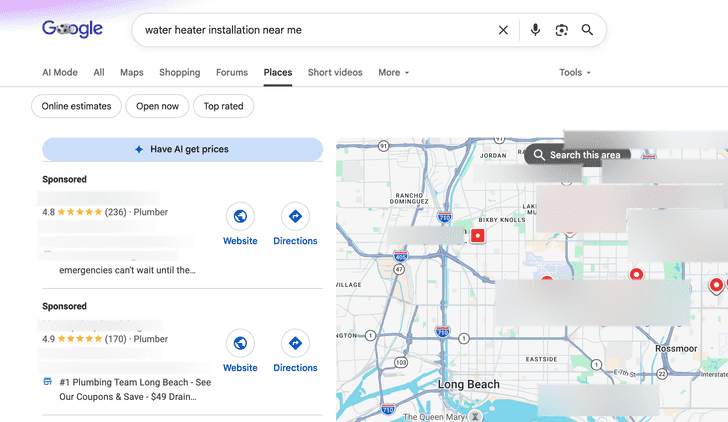 online estimates near me blurred